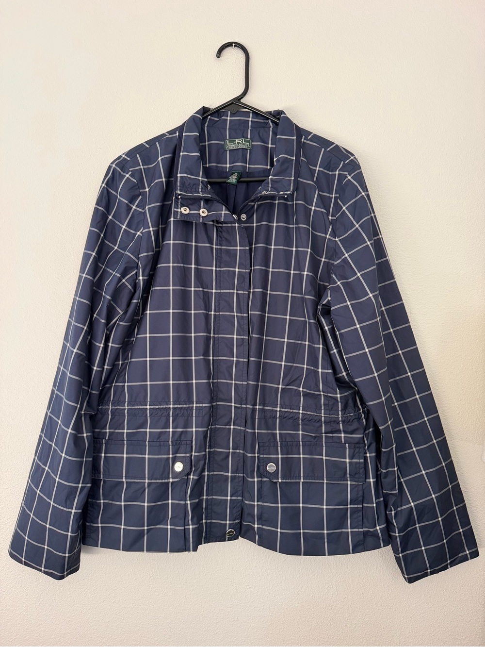 Lauren Ralph Lauren LRL Navy Plaid Jacket XL